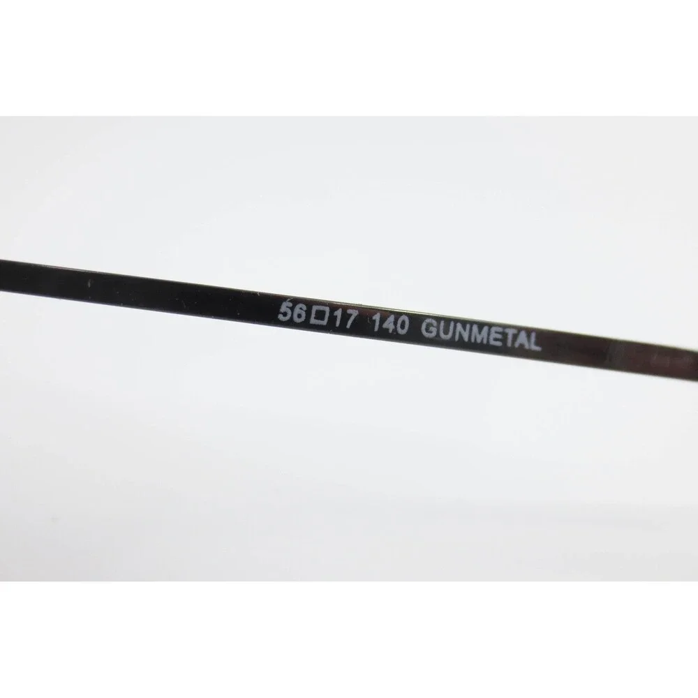 Modern James Aviator Eyeglasses Gunmetal Metal Double Bridge Frames 56-17-140